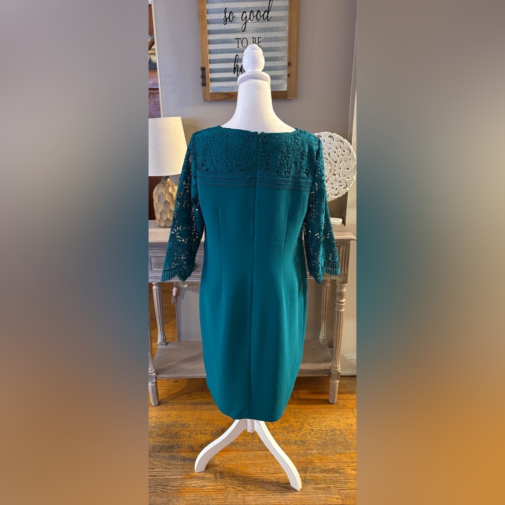 RSVP by Talbots Lace Sleeve Sheath Dress - Picture 7 of 12
